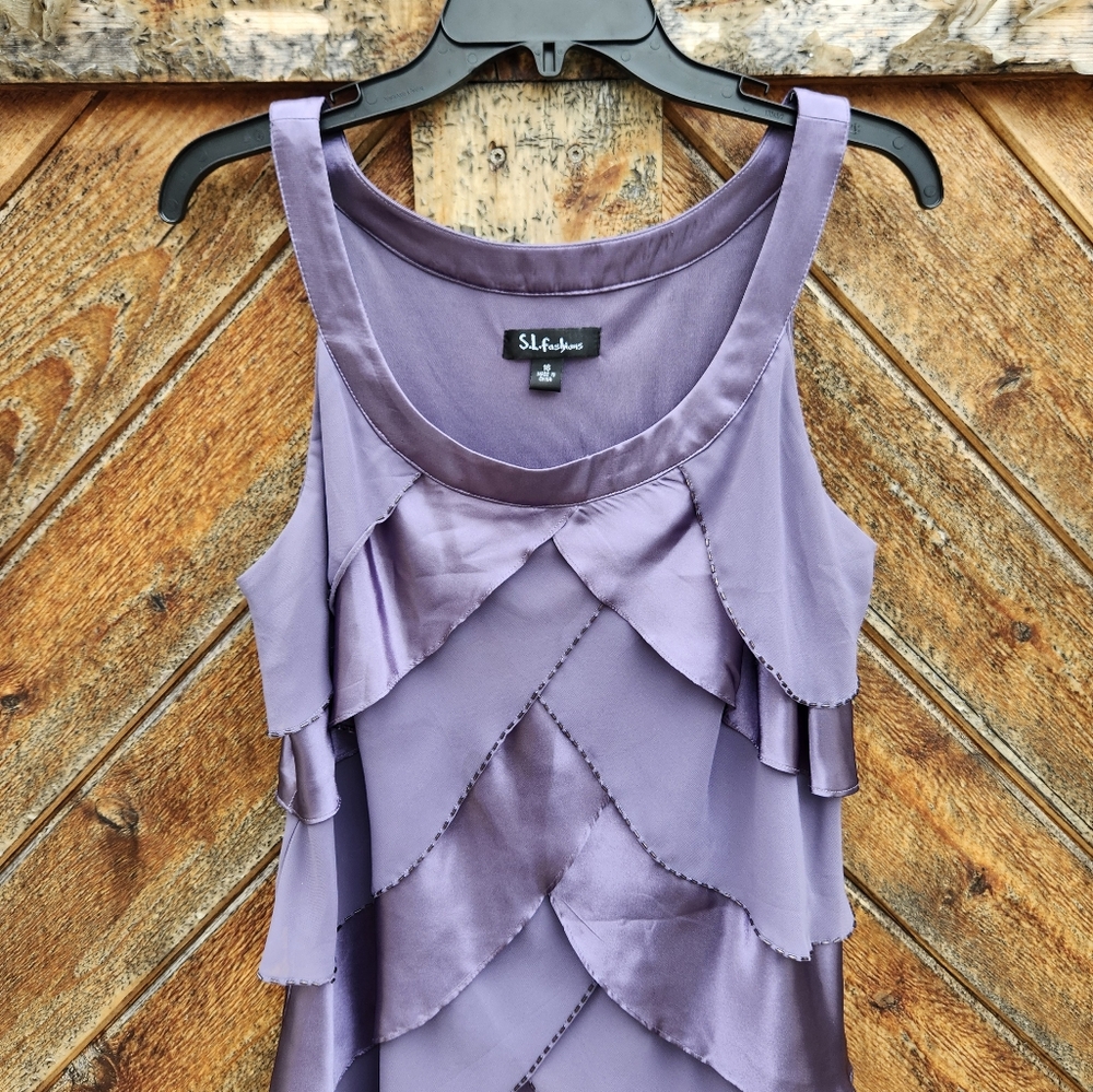 SL Fashions Tiered Ruffle Tulip Dress - Picture 4 of 9
